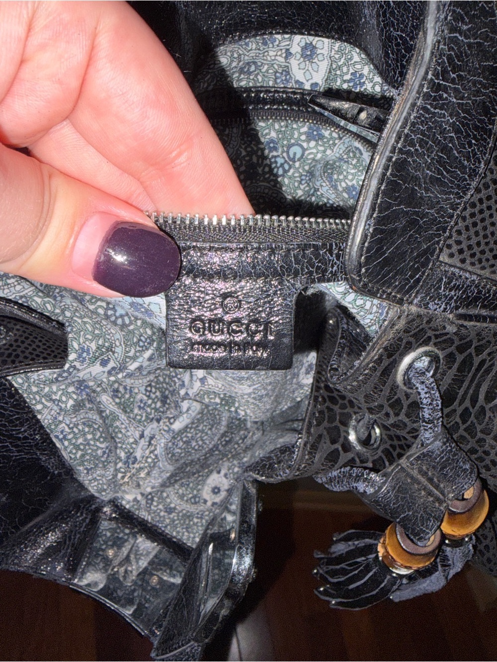 Gucci Indy racer black python purse - Picture 5 of 6